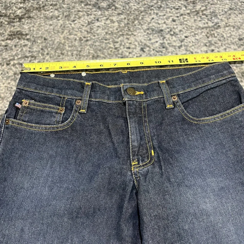 Polo Jeans Co. Womens 6 (30x32) Blue Stretch Bootcut W/ Snaps Western Low Rise - Picture 8 of 16